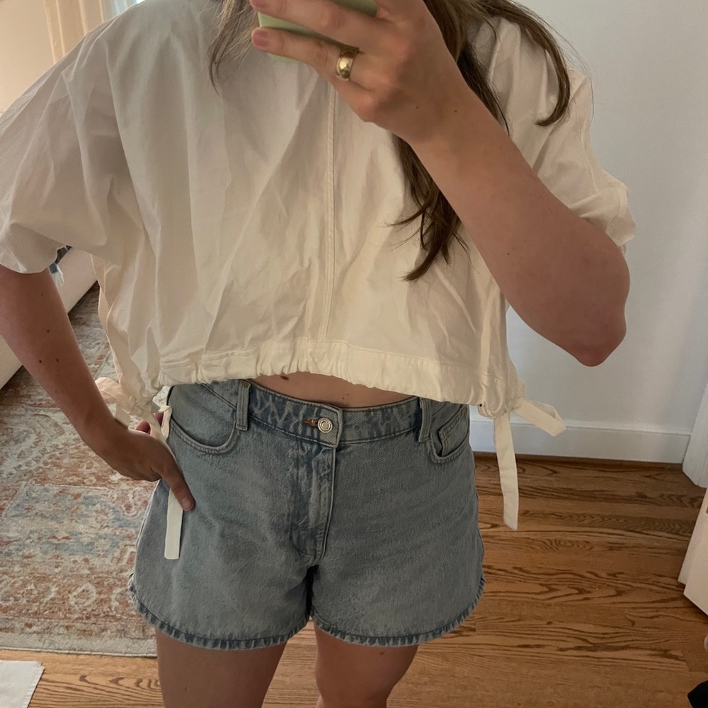 Zara Drawstring Ruched Crop Top - Picture 7 of 7